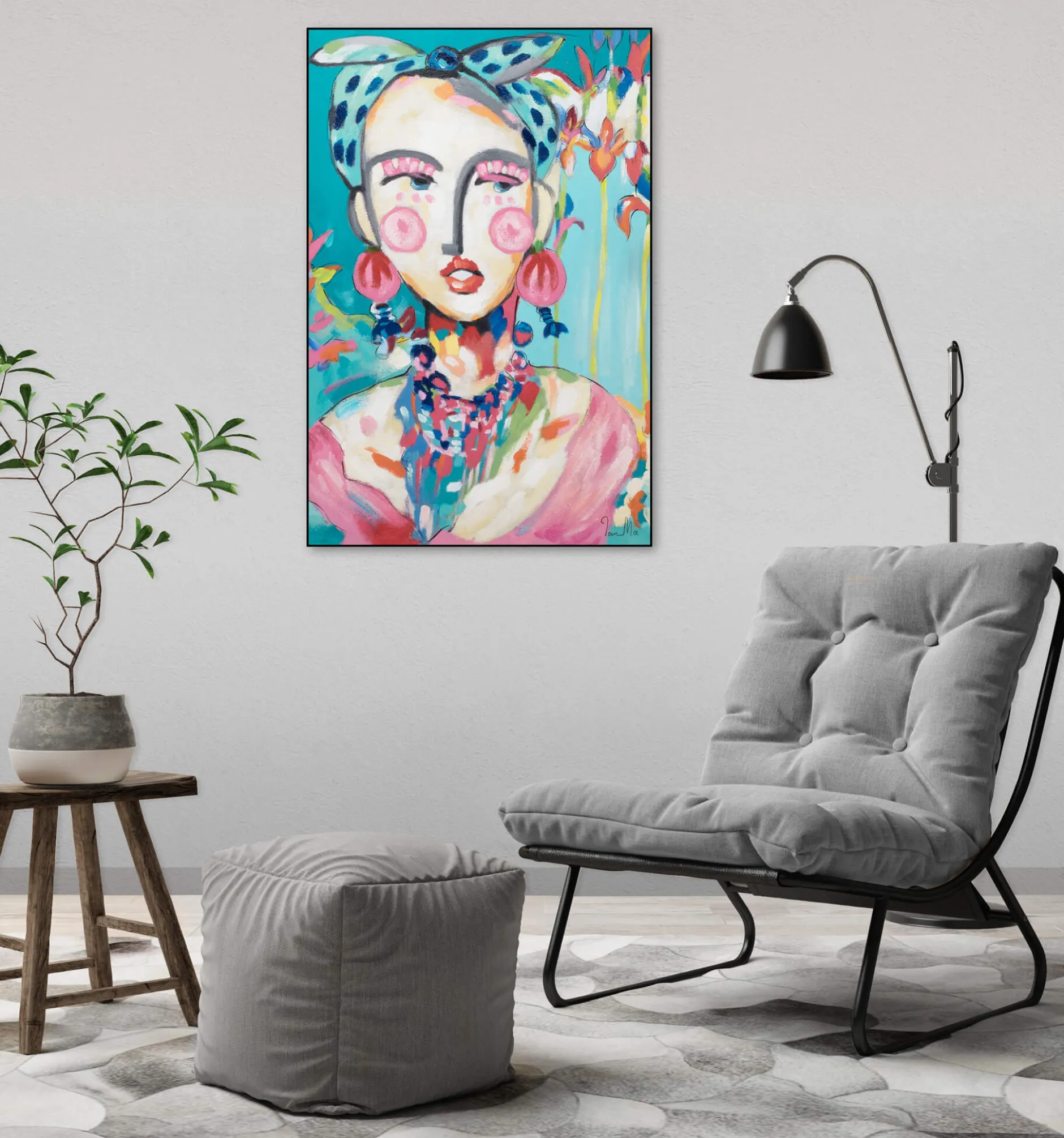 Handgemaltes Gemälde 'Frida in Trad' | inkl. Echtheitszertifikat