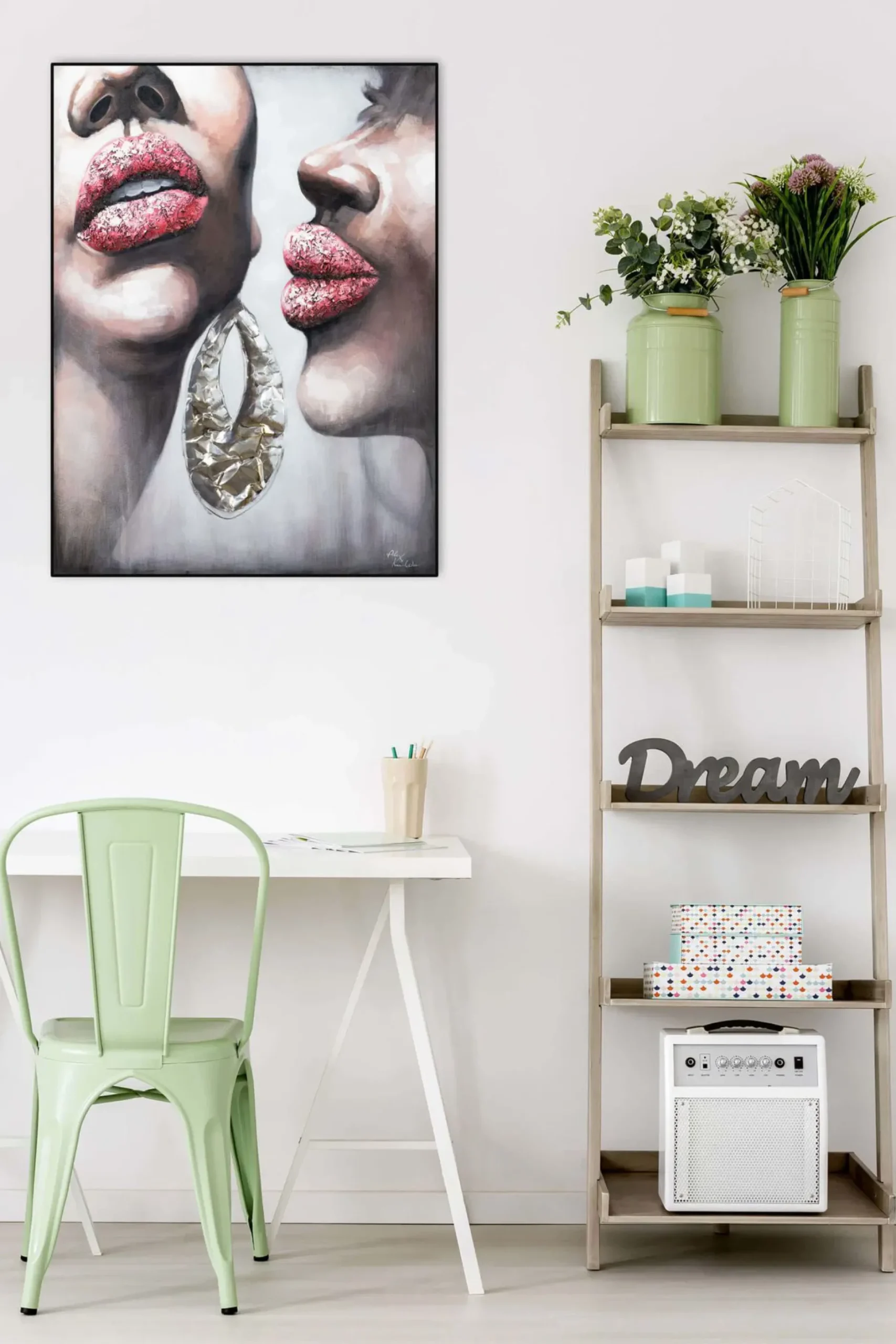 Handgemaltes Gemälde 'Friendly Secret' 75x100cm | inkl. Echtheitszertifikat