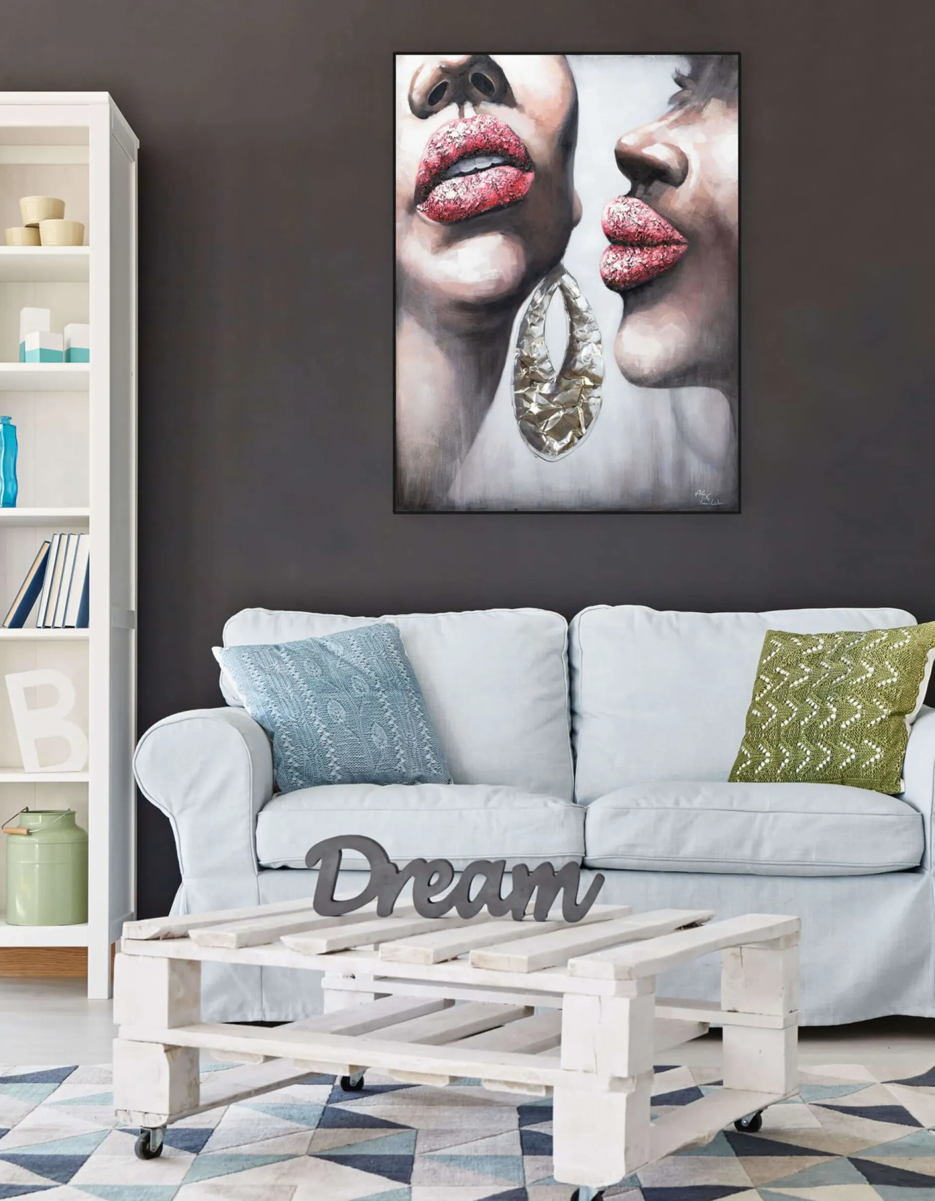 Handgemaltes Gemälde 'Friendly Secret' 75x100cm | inkl. Echtheitszertifikat