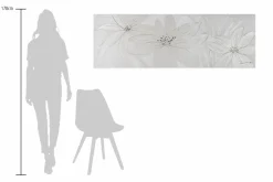 Handgemaltes Gemälde 'Frozen Flowers' 150x50cm | inkl. Echtheitszertifikat