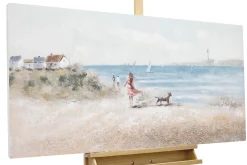 Handgemaltes Gemälde 'Gassi am Strand' | inkl. Echtheitszertifikat