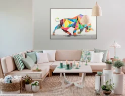 Handgemaltes Gemälde 'Geometric Strength' 120x80cm | inkl. Echtheitszertifikat
