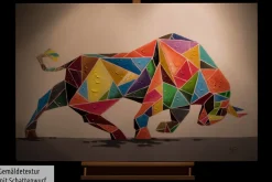Handgemaltes Gemälde 'Geometric Strength' 120x80cm | inkl. Echtheitszertifikat