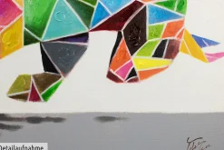 Handgemaltes Gemälde 'Geometric Strength' 120x80cm | inkl. Echtheitszertifikat