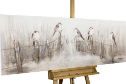 Handgemaltes Gemälde 'Gesang der Vögel' 150x50cm | inkl. Echtheitszertifikat