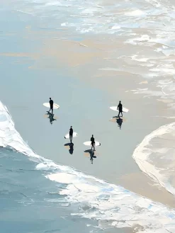 Handgemaltes Gemälde 'Gezeitenkurve Surf' | Echtheitszertifikat inklusive