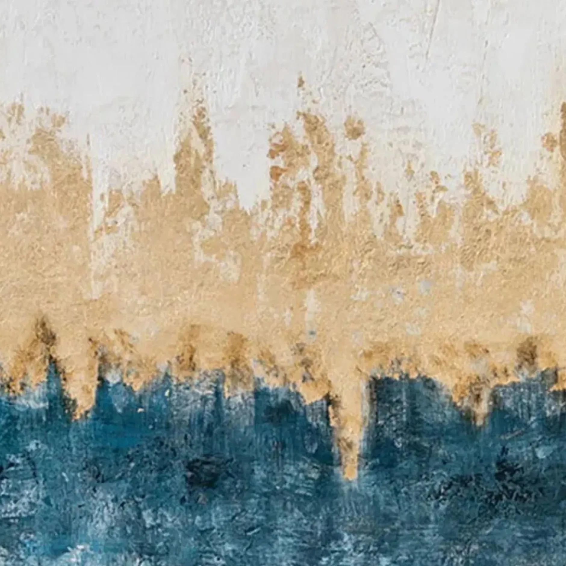 Handgemaltes Gemälde 'Gilded Nebula' 90x60cm | inkl. Echtheitszertifikat