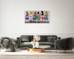 Handgemaltes Gemälde 'Girls Night' 120x60cm | inkl. Echtheitszertifikat