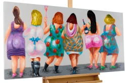 Handgemaltes Gemälde 'Girls Night' 120x60cm | inkl. Echtheitszertifikat