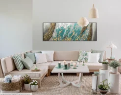 Handgemaltes Gemälde 'Glacial Shore' 150x50cm | inkl. Echtheitszertifikat