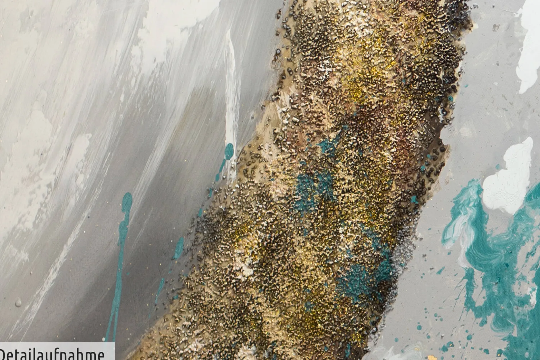 Handgemaltes Gemälde 'Glacial Shore' 150x50cm | inkl. Echtheitszertifikat