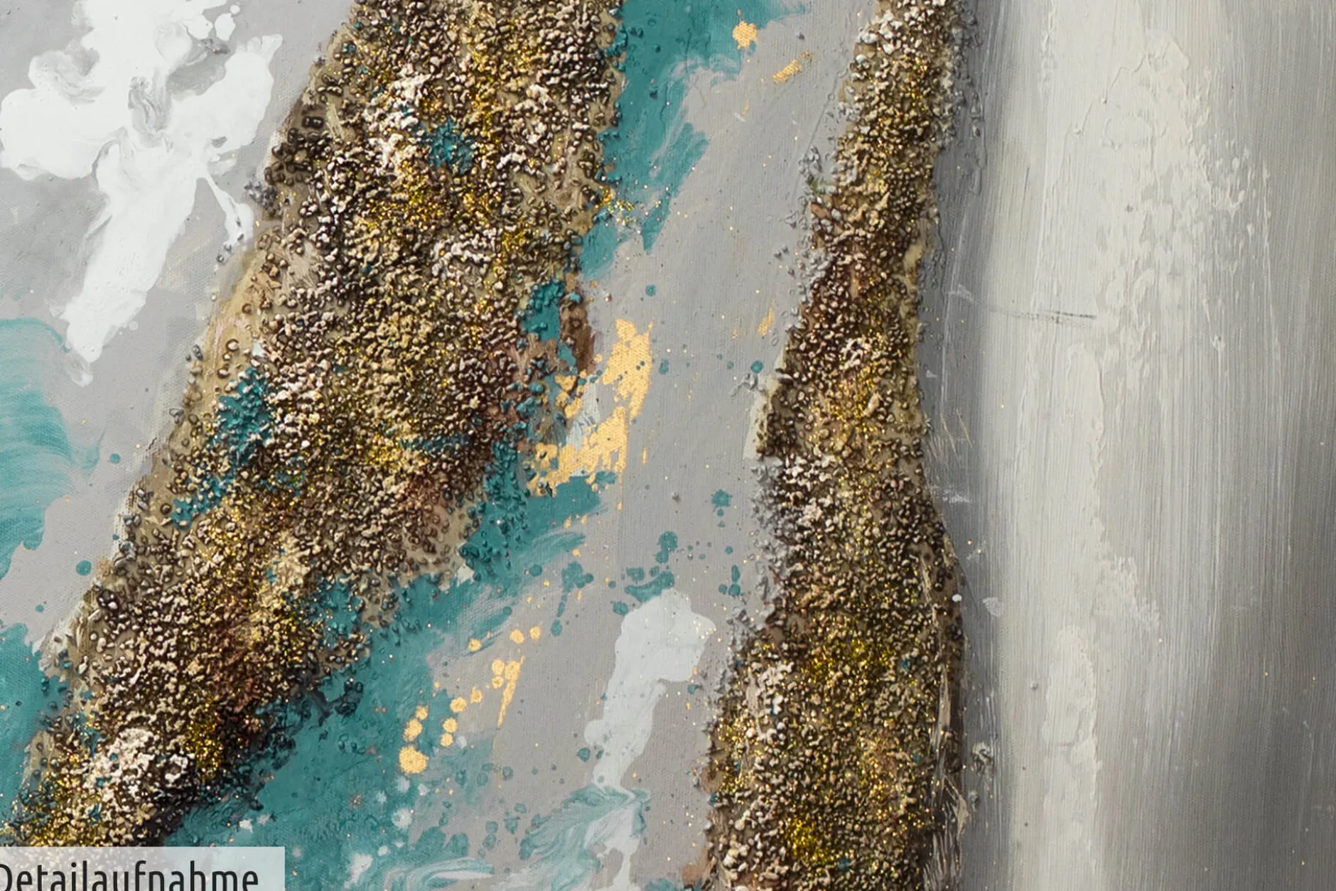 Handgemaltes Gemälde 'Glacial Shore' 150x50cm | inkl. Echtheitszertifikat