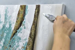 Handgemaltes Gemälde 'Glacial Shore' 150x50cm | inkl. Echtheitszertifikat