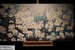 Handgemaltes Gemälde 'Glamour in White' 140x70cm | inkl. Echtheitszertifikat