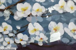 Handgemaltes Gemälde 'Glamour in White' 140x70cm | inkl. Echtheitszertifikat