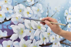 Handgemaltes Gemälde 'Glamour in White' 140x70cm | inkl. Echtheitszertifikat
