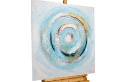 Handgemaltes Gemälde 'Gleaming Swirl' 80x80cm | inkl. Echtheitszertifikat