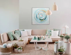 Handgemaltes Gemälde 'Gleaming Swirl' 80x80cm | inkl. Echtheitszertifikat