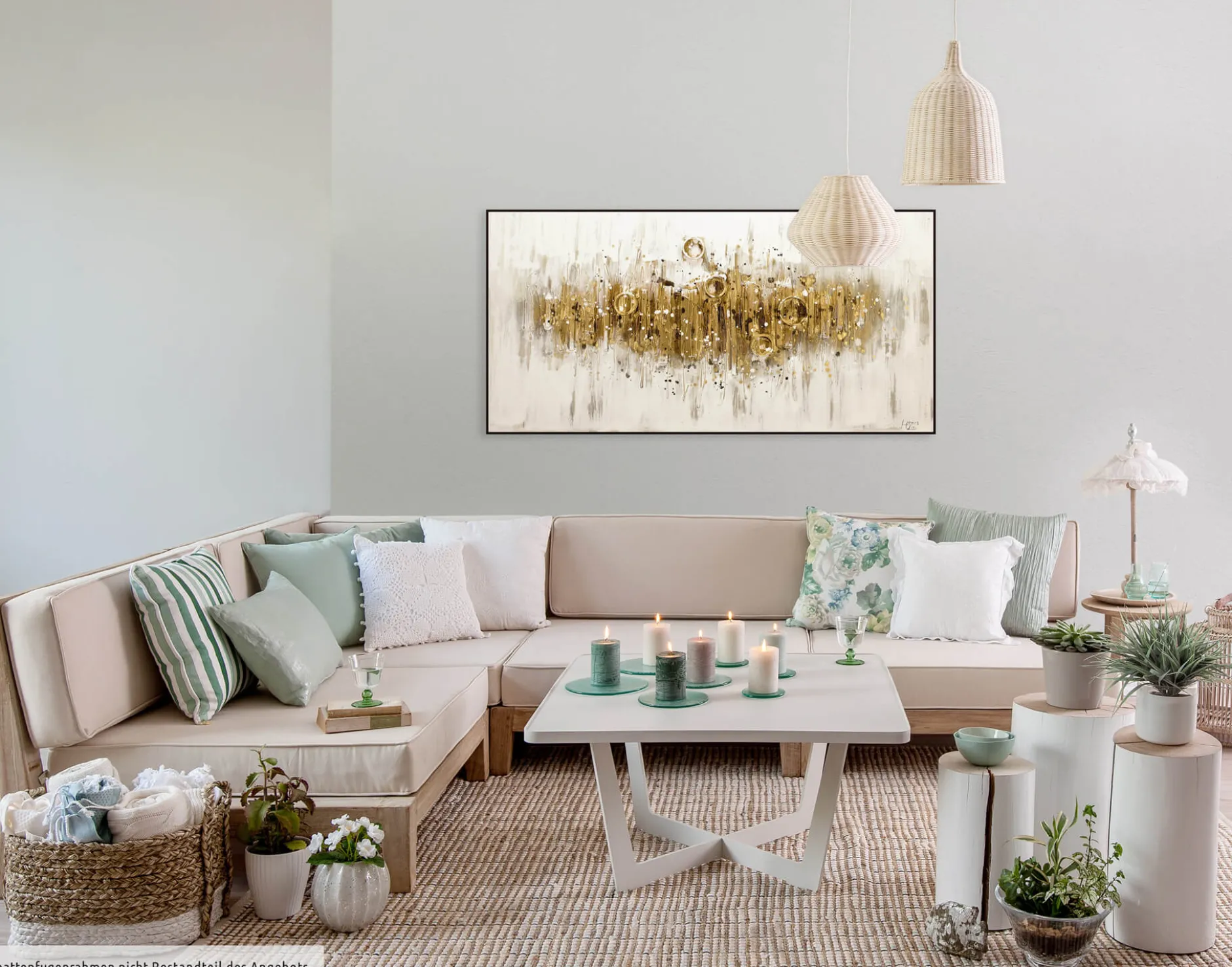 Handgemaltes Gemälde 'Glittering Crowd' 120x60cm | inkl. Echtheitszertifikat
