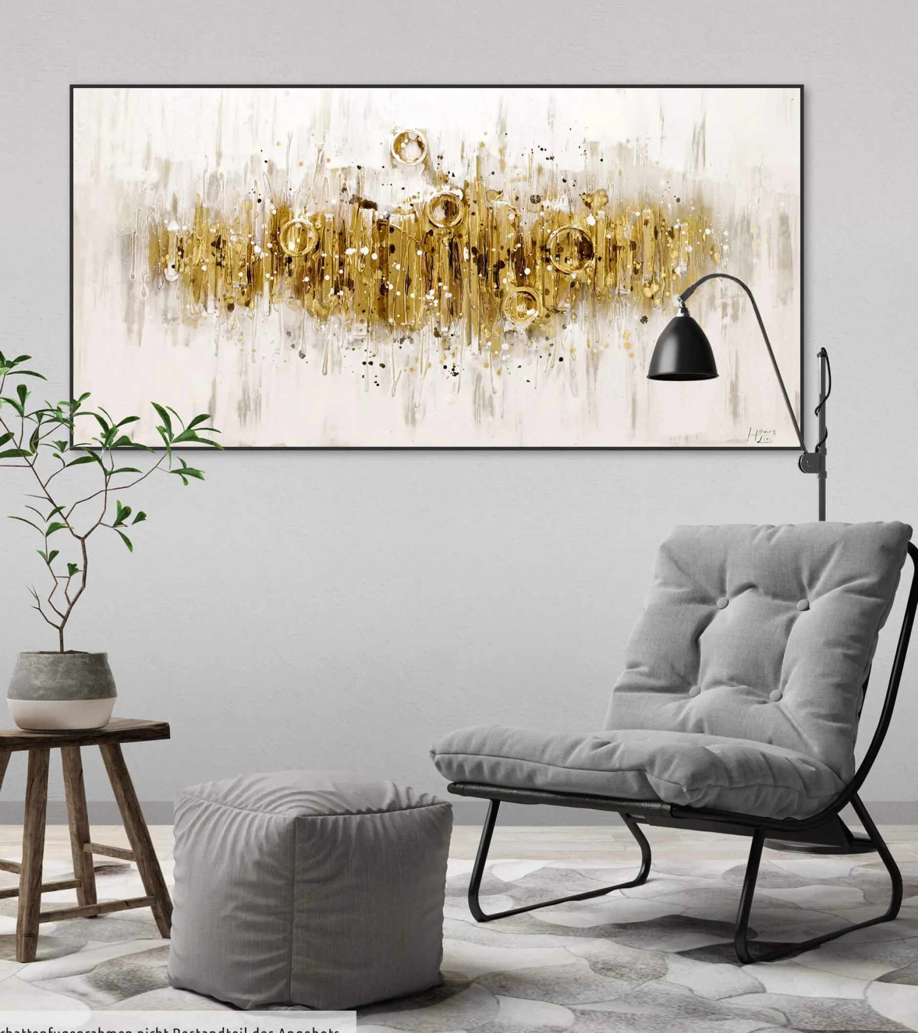 Handgemaltes Gemälde 'Glittering Crowd' 120x60cm | inkl. Echtheitszertifikat