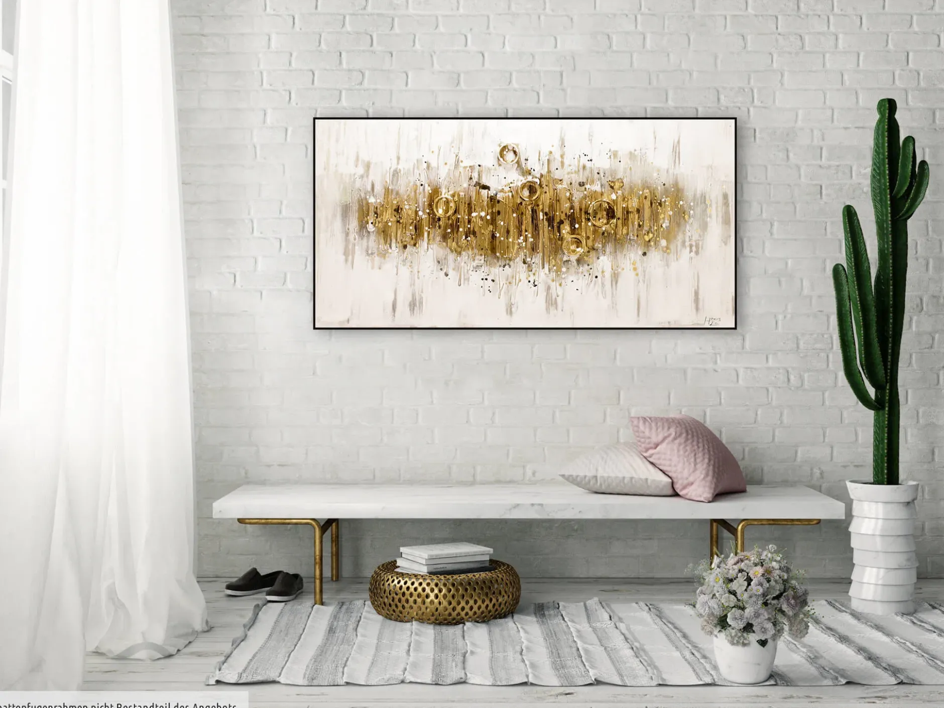 Handgemaltes Gemälde 'Glittering Crowd' 120x60cm | inkl. Echtheitszertifikat