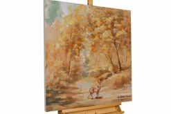 Handgemaltes Gemälde 'Golden Clearing' 60x60cm | inkl. Echtheitszertifikat