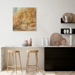 Handgemaltes Gemälde 'Golden Clearing' 60x60cm | inkl. Echtheitszertifikat