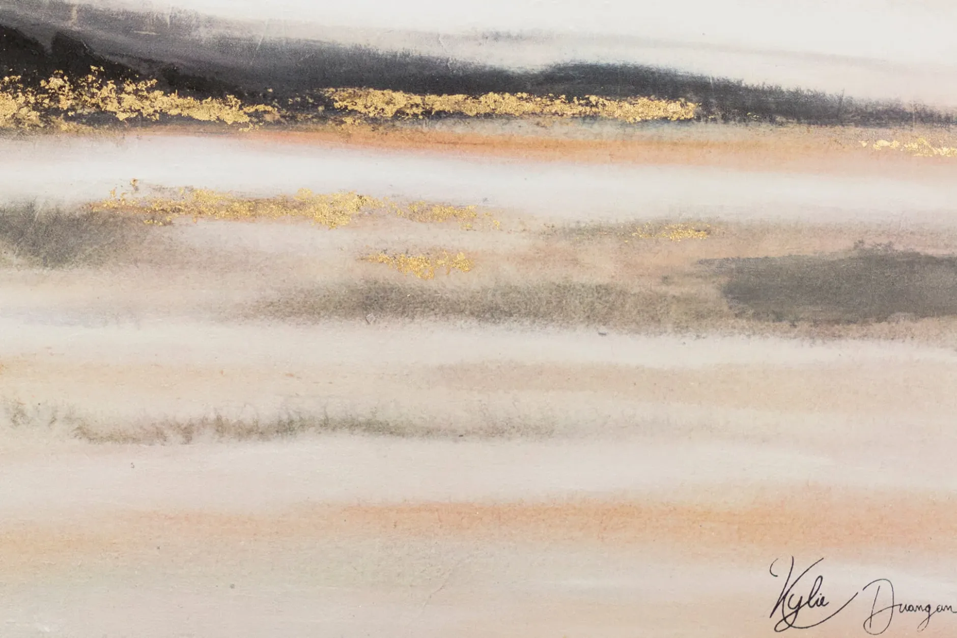 Handgemaltes Gemälde 'Goldene Steppe' 100x75cm | inkl. Echtheitszertifikat