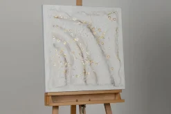 Handgemaltes Gemälde 'Goldene Schaumkronen' 60x60cm | inkl. Echtheitszertifikat