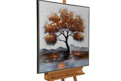 Handgemaltes Gemälde 'Goldener Oktober' 80x80cm | inkl. Echtheitszertifikat