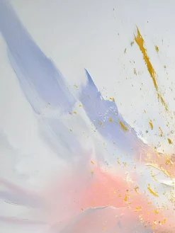 Handgemaltes Gemälde 'Goldene Blüte' | Echtheitszertifikat inklusive
