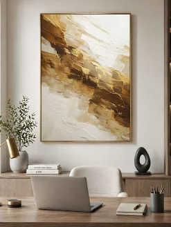 Handgemaltes Gemälde 'Goldener Strom' | Echtheitszertifikat inklusive