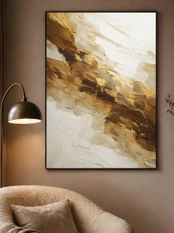 Handgemaltes Gemälde 'Goldener Strom' | Echtheitszertifikat inklusive