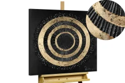 Handgemaltes Gemälde 'Golden Illusion' 60x60cm | inkl. Echtheitszertifikat