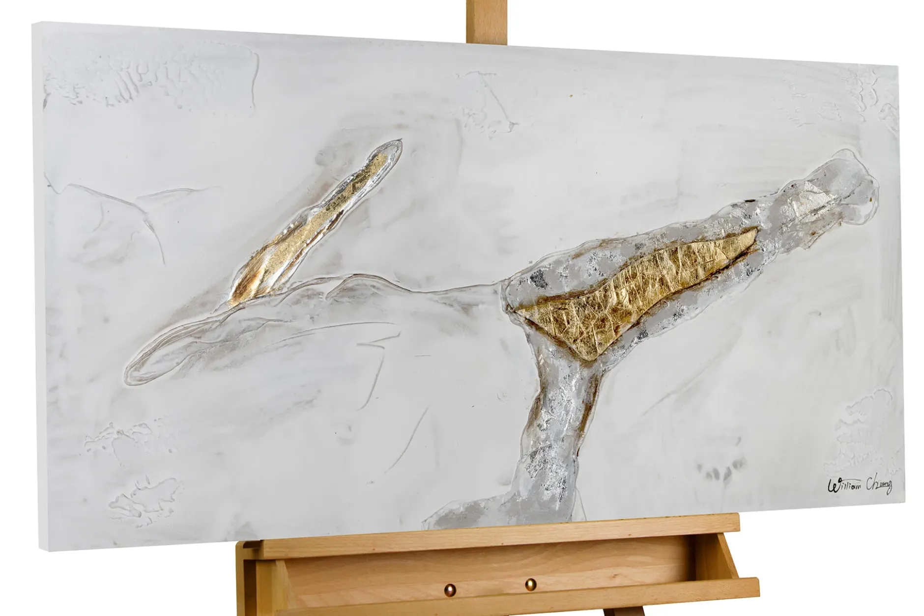 Handgemaltes Gemälde 'Gold Layer' 100x50cm | inkl. Echtheitszertifikat