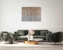 Handgemaltes Gemälde 'Gold of Birches' 100x75cm | inkl. Echtheitszertifikat