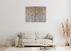 Handgemaltes Gemälde 'Gold of Birches' 100x75cm | inkl. Echtheitszertifikat