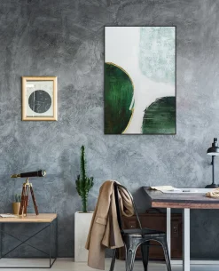 Handgemaltes Gemälde 'Green Continents' 60x90cm | inkl. Echtheitszertifikat