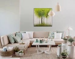 Handgemaltes Gemälde 'Greenish Glade' 80x80cm | inkl. Echtheitszertifikat