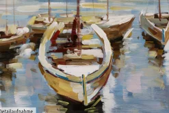 Handgemaltes Gemälde 'Hafenromantik' 90x60cm | inkl. Echtheitszertifikat