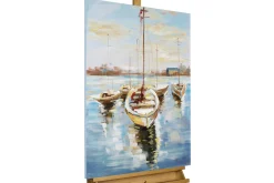 Handgemaltes Gemälde 'Hafenromantik' 90x60cm | inkl. Echtheitszertifikat