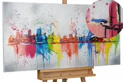 Handgemaltes Gemälde 'Hamburg, meine Perle' 120x60cm | inkl. Echtheitszertifikat