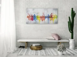 Handgemaltes Gemälde 'Hamburg, meine Perle' 120x60cm | inkl. Echtheitszertifikat