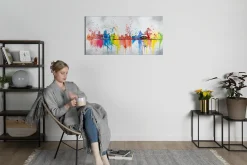 Handgemaltes Gemälde 'Hamburg, meine Perle' 120x60cm | inkl. Echtheitszertifikat
