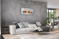 Handgemaltes Gemälde 'Hanover Skyline Silhouette' 120x60cm | inkl. Echtheitszertifikat