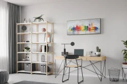 Handgemaltes Gemälde 'Hanover Skyline Silhouette' 120x60cm | inkl. Echtheitszertifikat