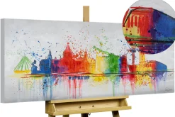Handgemaltes Gemälde 'Hanover Skyline Silhouette' 120x60cm | inkl. Echtheitszertifikat