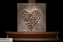 Handgemaltes Gemälde 'Heart-warming' 30x30cm | inkl. Echtheitszertifikat