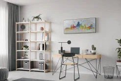 Handgemaltes Gemälde 'Helsinki Skyline Silhouette' 120x60cm | inkl. Echtheitszertifikat