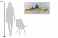 Handgemaltes Gemälde 'Helsinki Skyline Silhouette' 120x60cm | inkl. Echtheitszertifikat